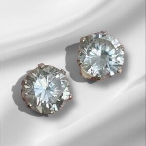 2CT Sterling Silver and CZ Stud Earrings